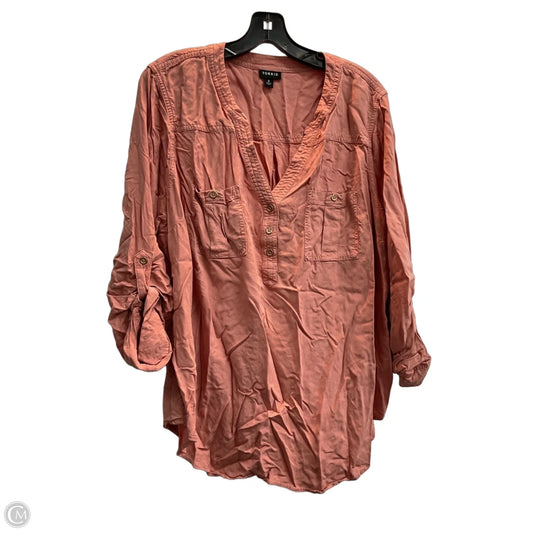 Top 3/4 Sleeve By Torrid In Pink, Size: 2x