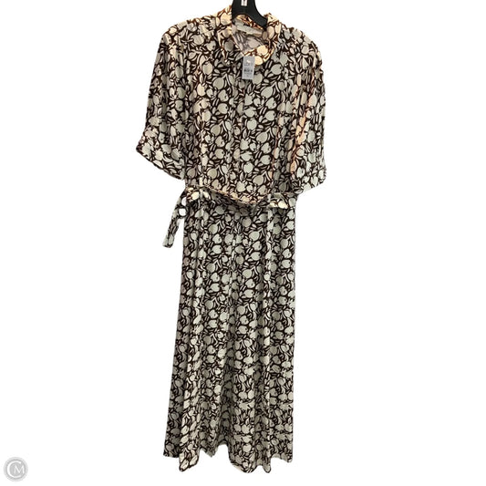 Dress Casual Maxi By Loft In Brown & Cream, Size: M