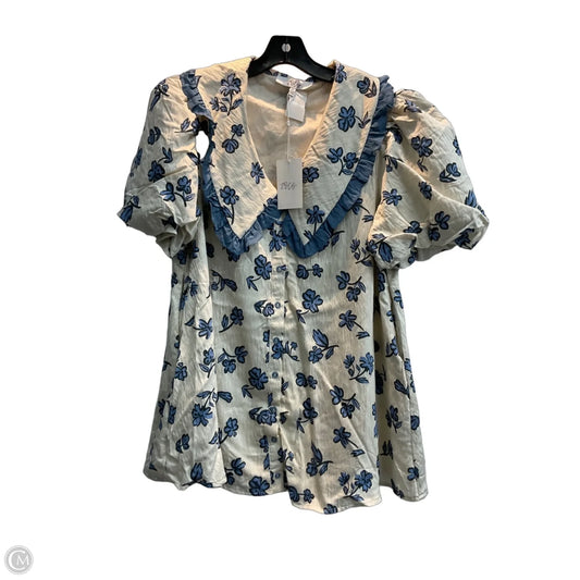 Blouse Short Sleeve By Cmc In Floral Print, Size: Xl