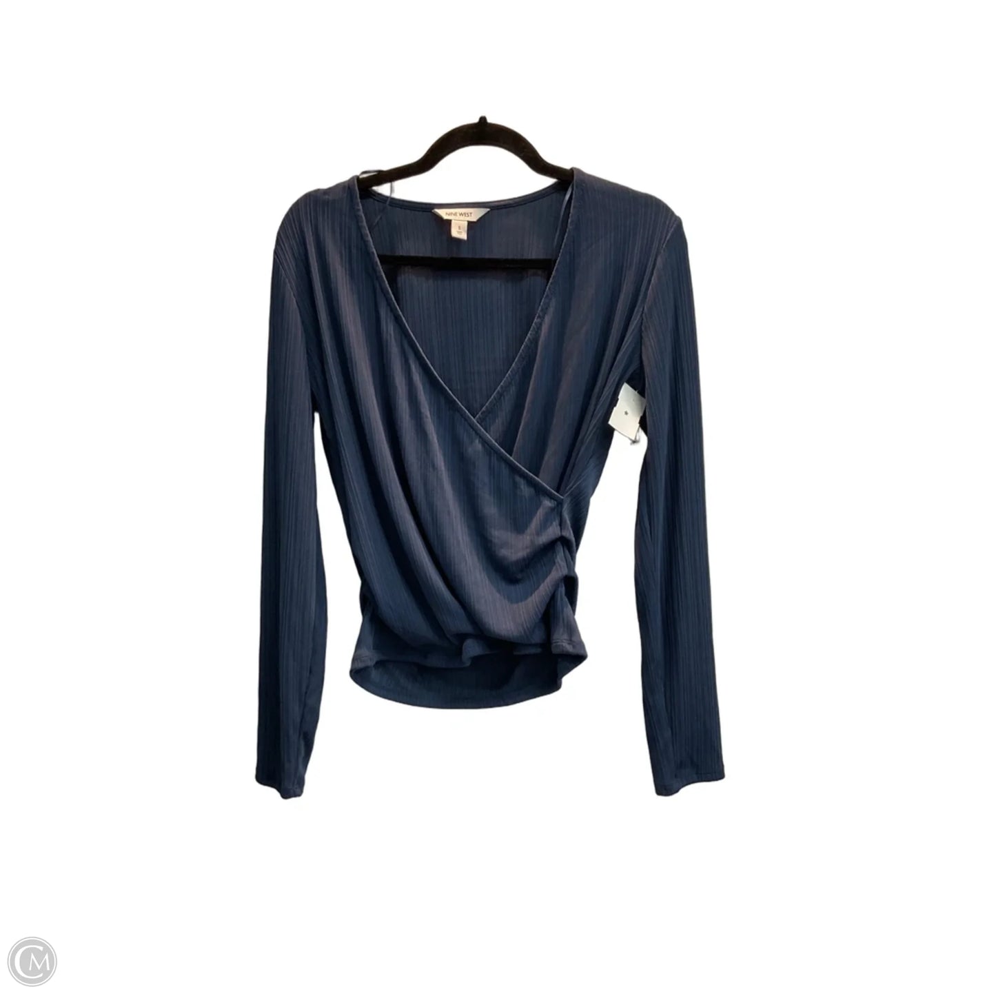 Top Long Sleeve By Nine West In Navy, Size: S