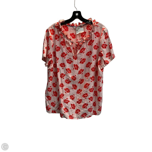 Top Short Sleeve By Boden In Floral Print, Size: Xl