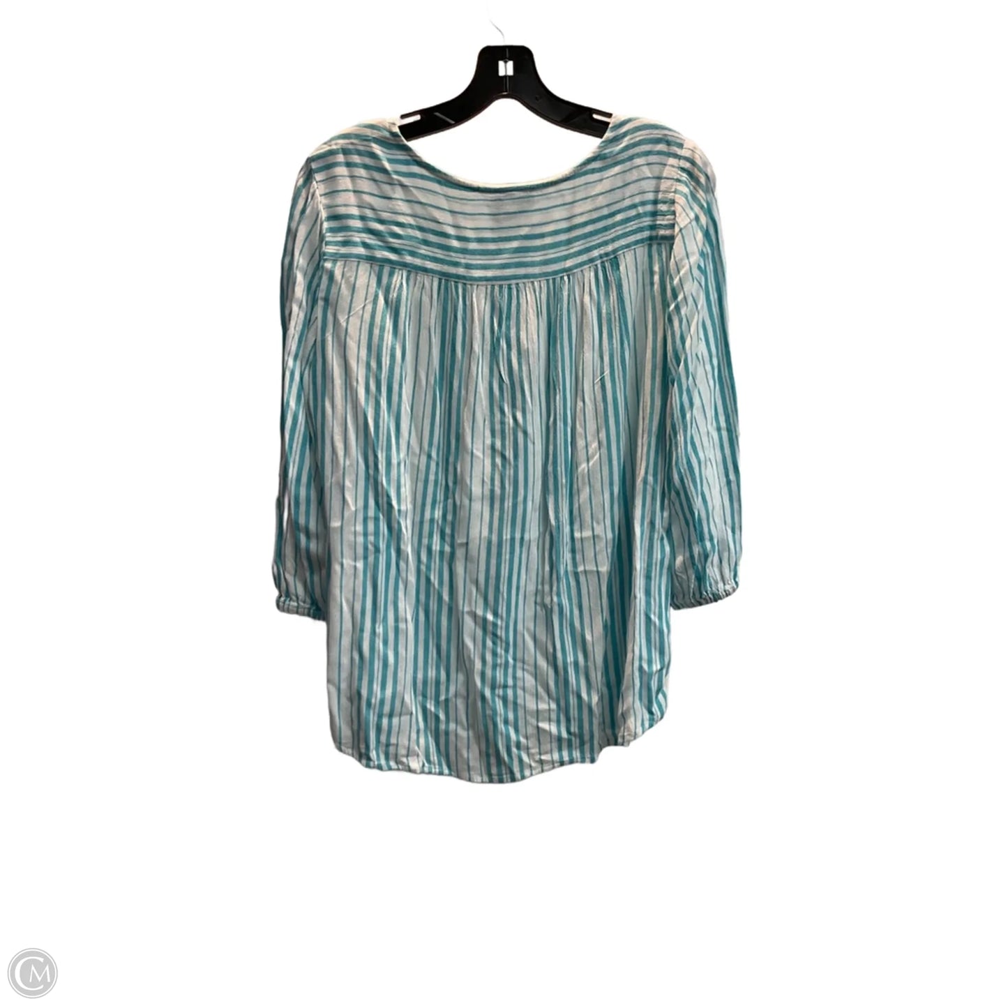 Top Long Sleeve By Chicos In Striped Pattern, Size: M