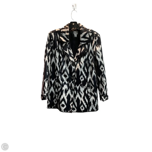 Blazer By Chicos In Black & White, Size: M