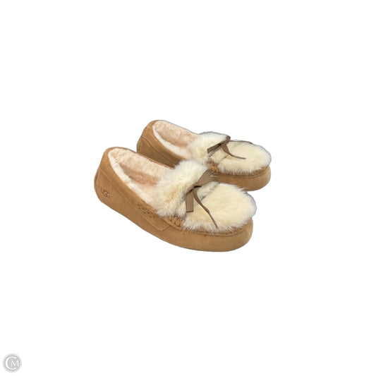 Slippers Designer By Ugg In Tan, Size: 7