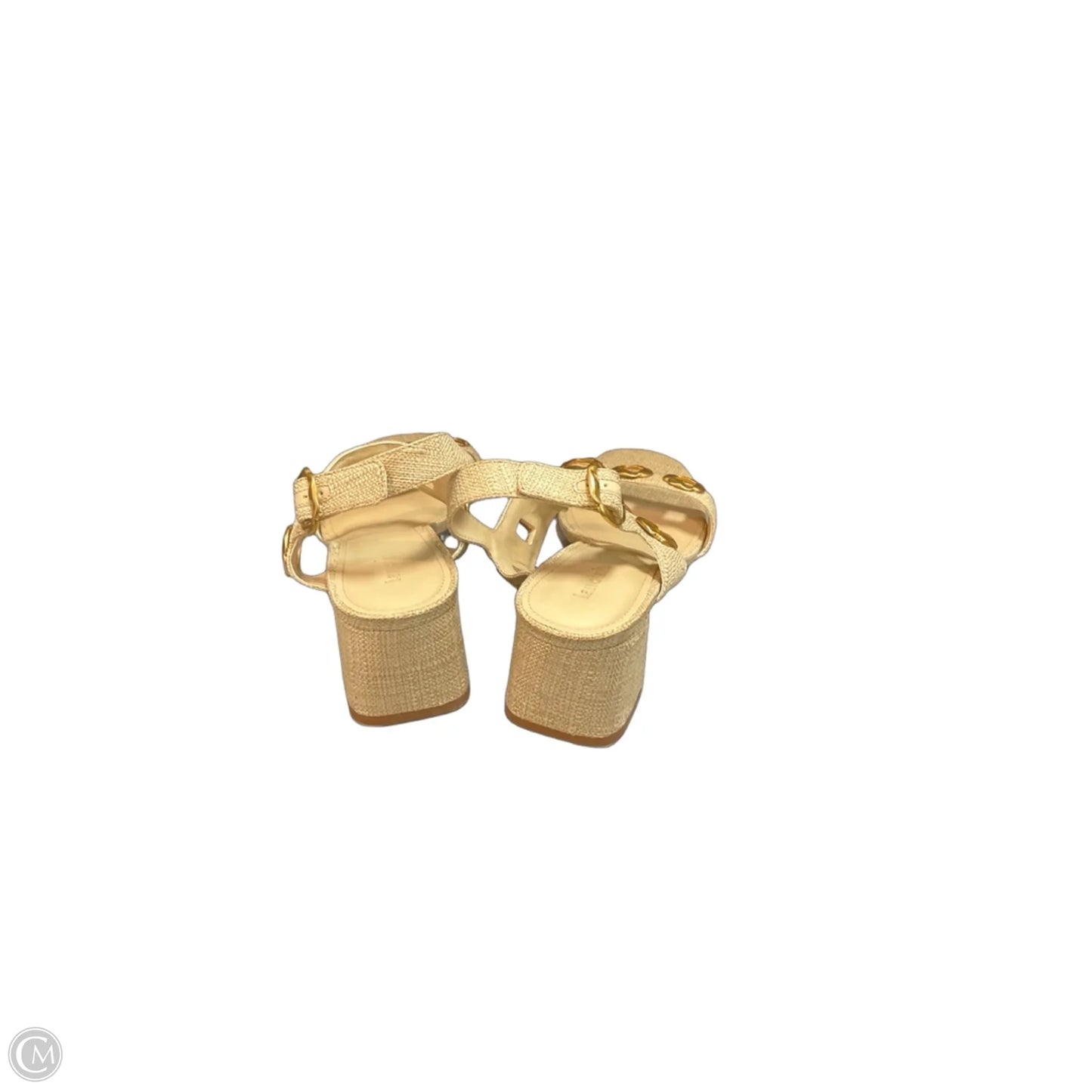 Sandals Heels Block By Cma In Tan, Size: 10