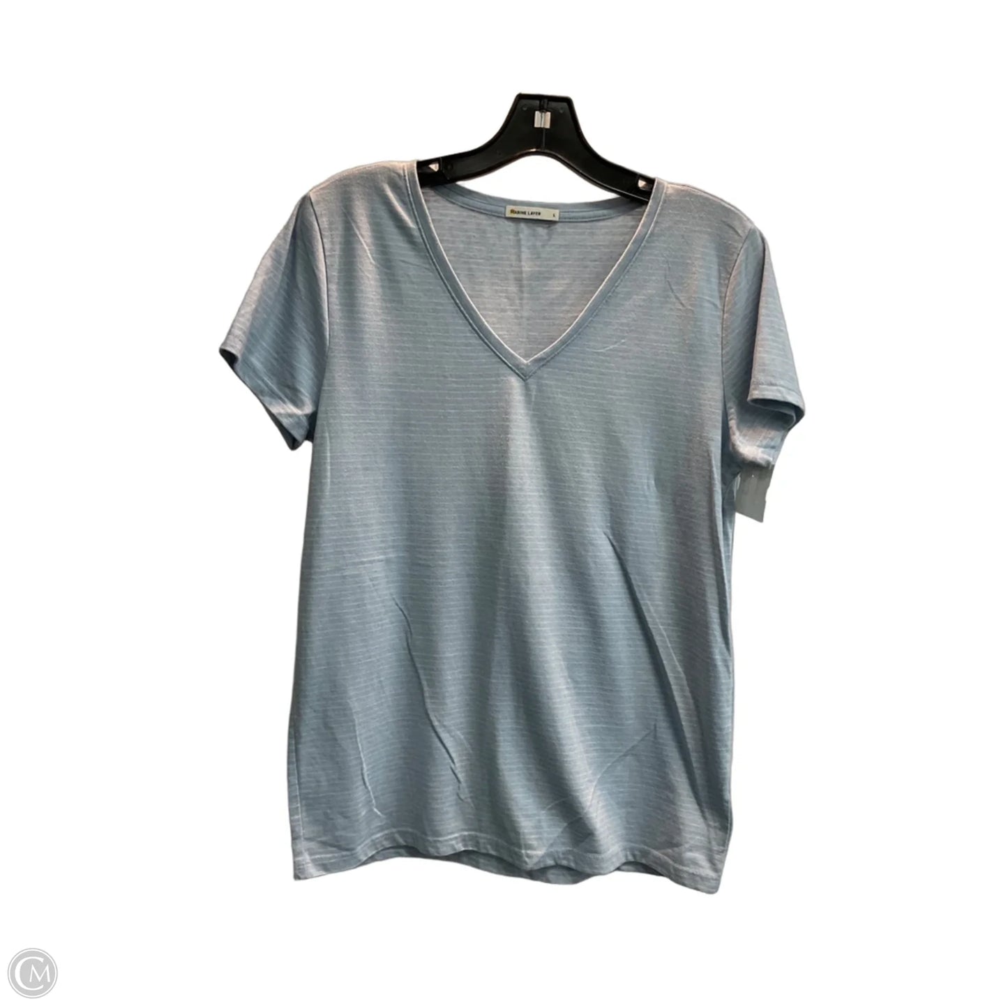Top Short Sleeve Basic By Marine Layer In Blue, Size: L