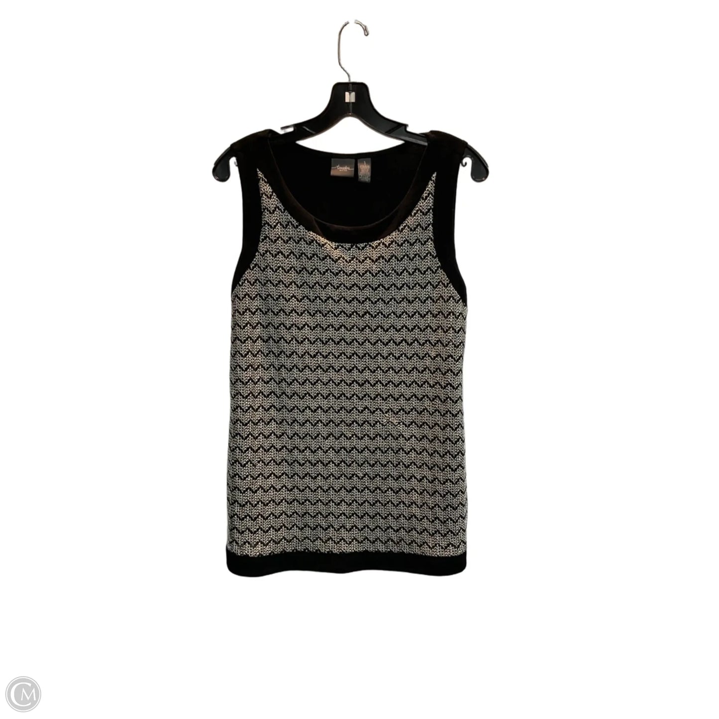 Top Sleeveless By Chicos In Black, Size: M