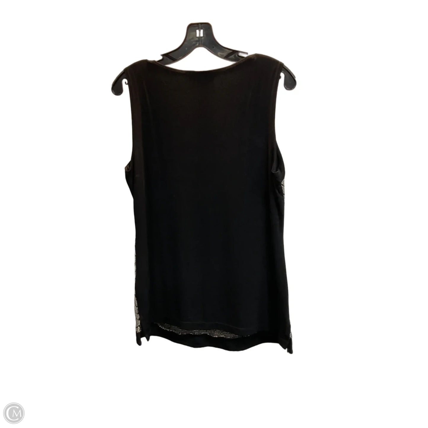 Top Sleeveless By Chicos In Black, Size: M