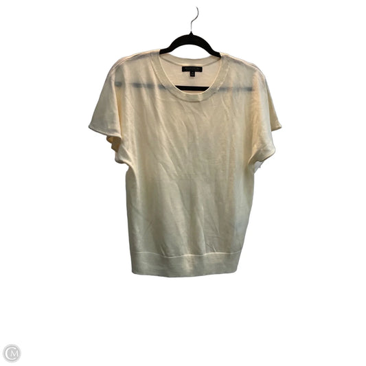 Top Short Sleeve By Banana Republic In Cream, Size: M