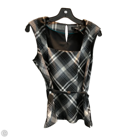 Top Sleeveless By White House Black Market In Plaid Pattern, Size: S