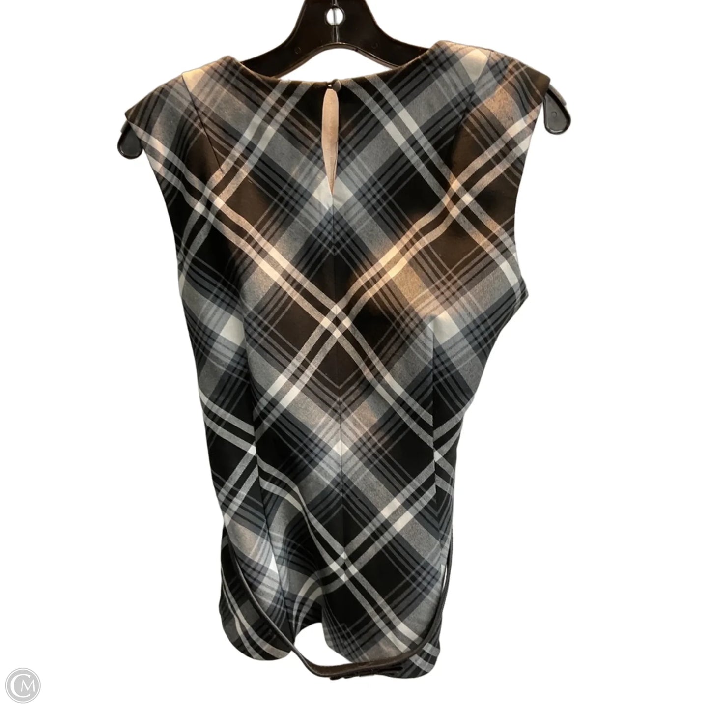 Top Sleeveless By White House Black Market In Plaid Pattern, Size: S