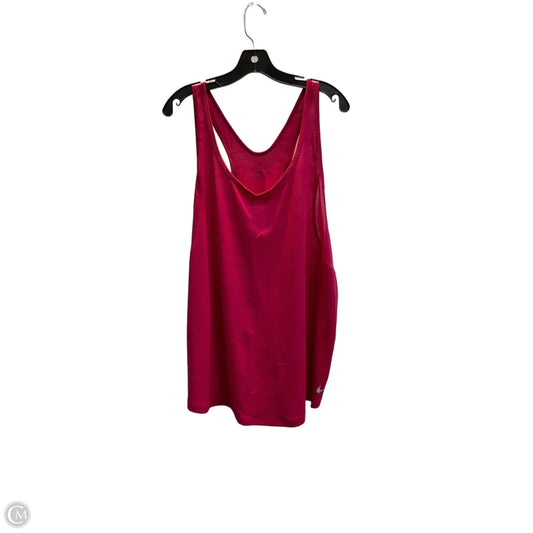 Athletic Tank Top By Nike Apparel In Pink, Size: 3x