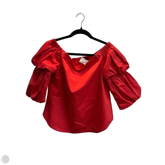 Top Short Sleeve By Banana Republic In Red, Size: S