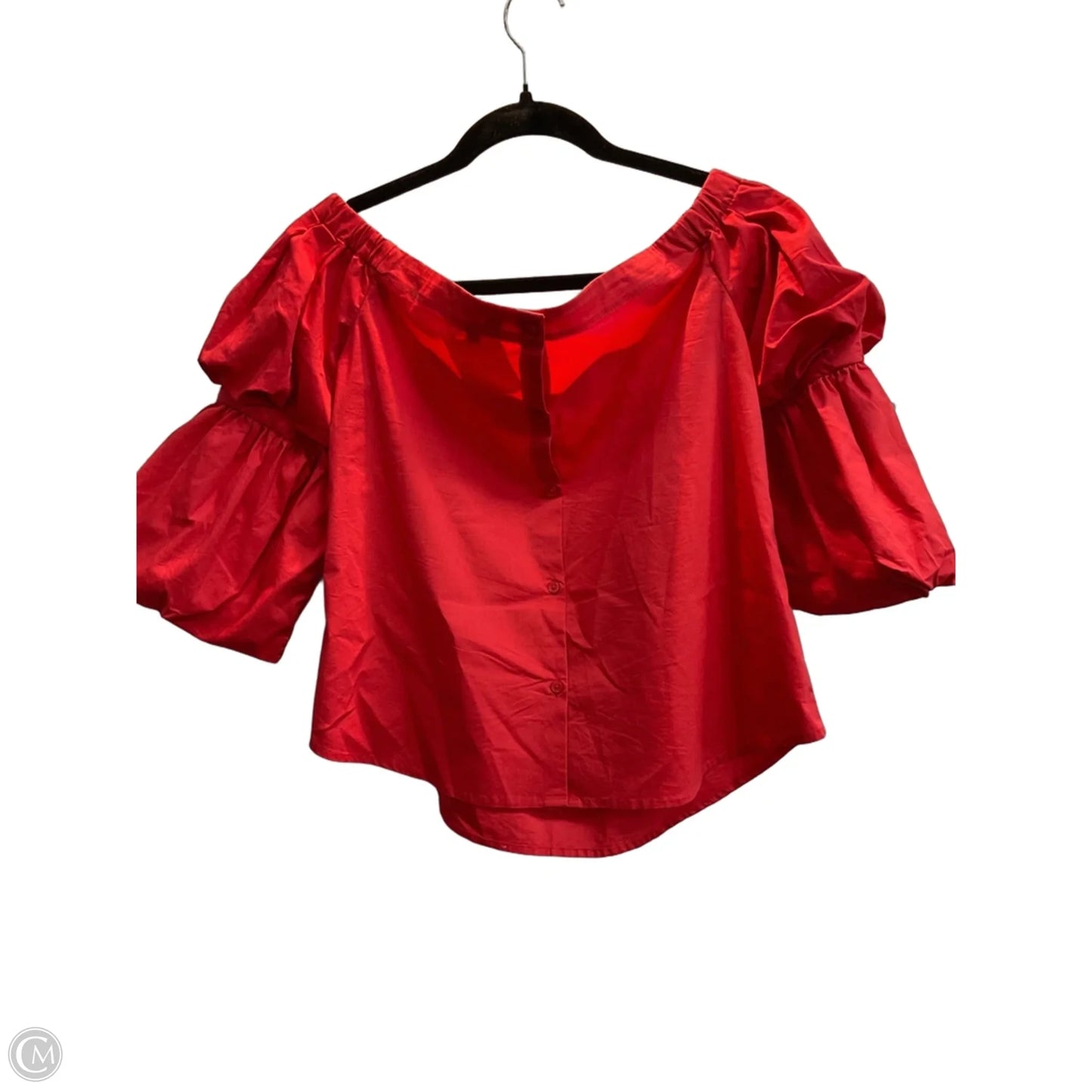 Top Short Sleeve By Banana Republic In Red, Size: S