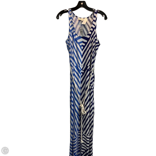 Dress Casual Maxi By Loft In Blue & White, Size: M