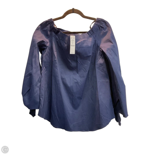 Top Long Sleeve By White House Black Market In Navy, Size: L