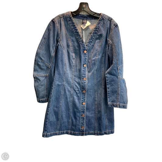 Dress Casual Midi By Gap In Blue Denim, Size: S