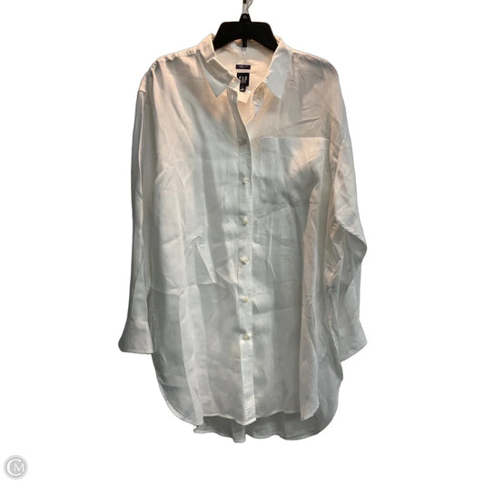 Tunic Long Sleeve By Gap In White, Size: L