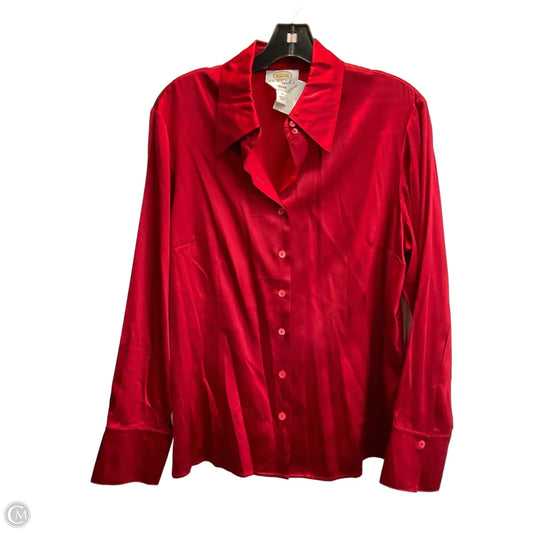 Blouse Long Sleeve By Talbots In Red, Size: 14