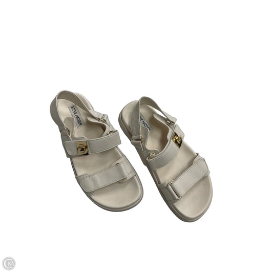 Sandals Flats By Steve Madden In Cream, Size: 8.5