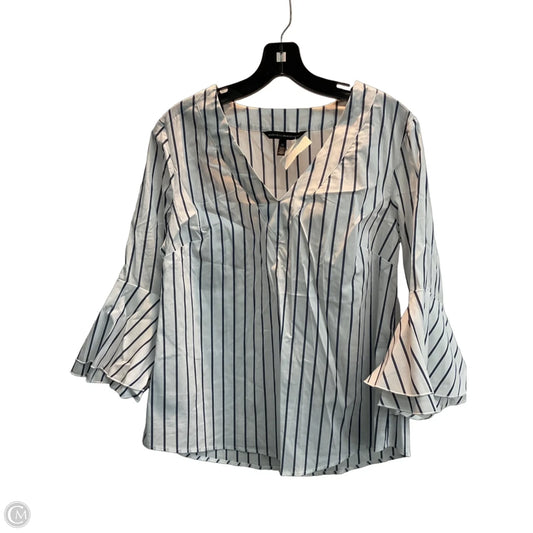 Top Long Sleeve By White House Black Market In Striped Pattern, Size: L
