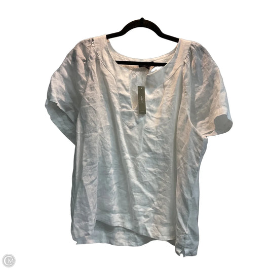 Top Short Sleeve By J. Crew In White, Size: L