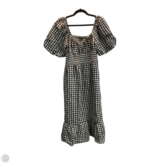 Dress Casual Maxi By J. Crew In Checkered Pattern, Size: L