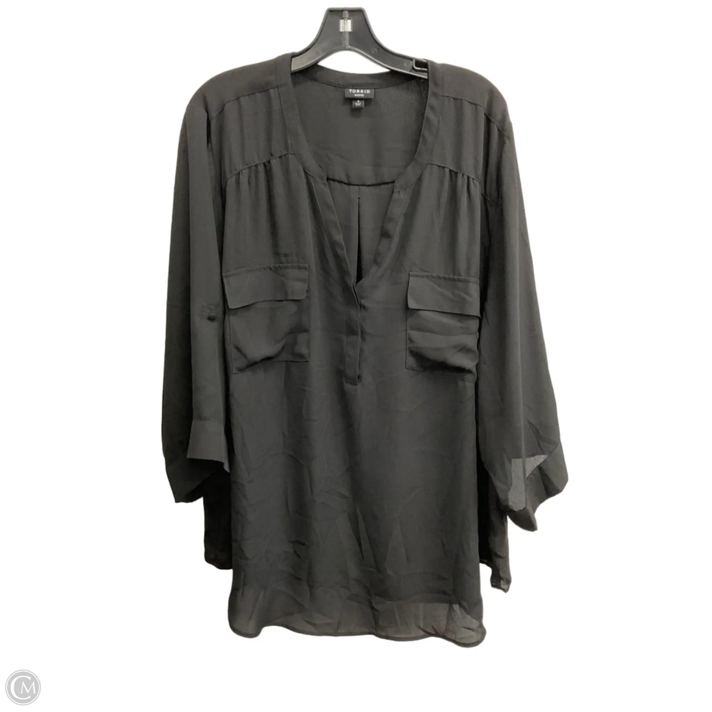 Top Long Sleeve By Torrid In Black, Size: 4x