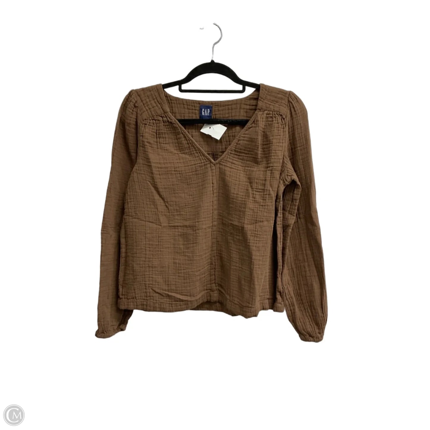 Top Long Sleeve By Gap In Brown, Size: Xs