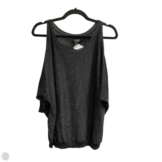 Top Long Sleeve By Ana In Black, Size: Xl