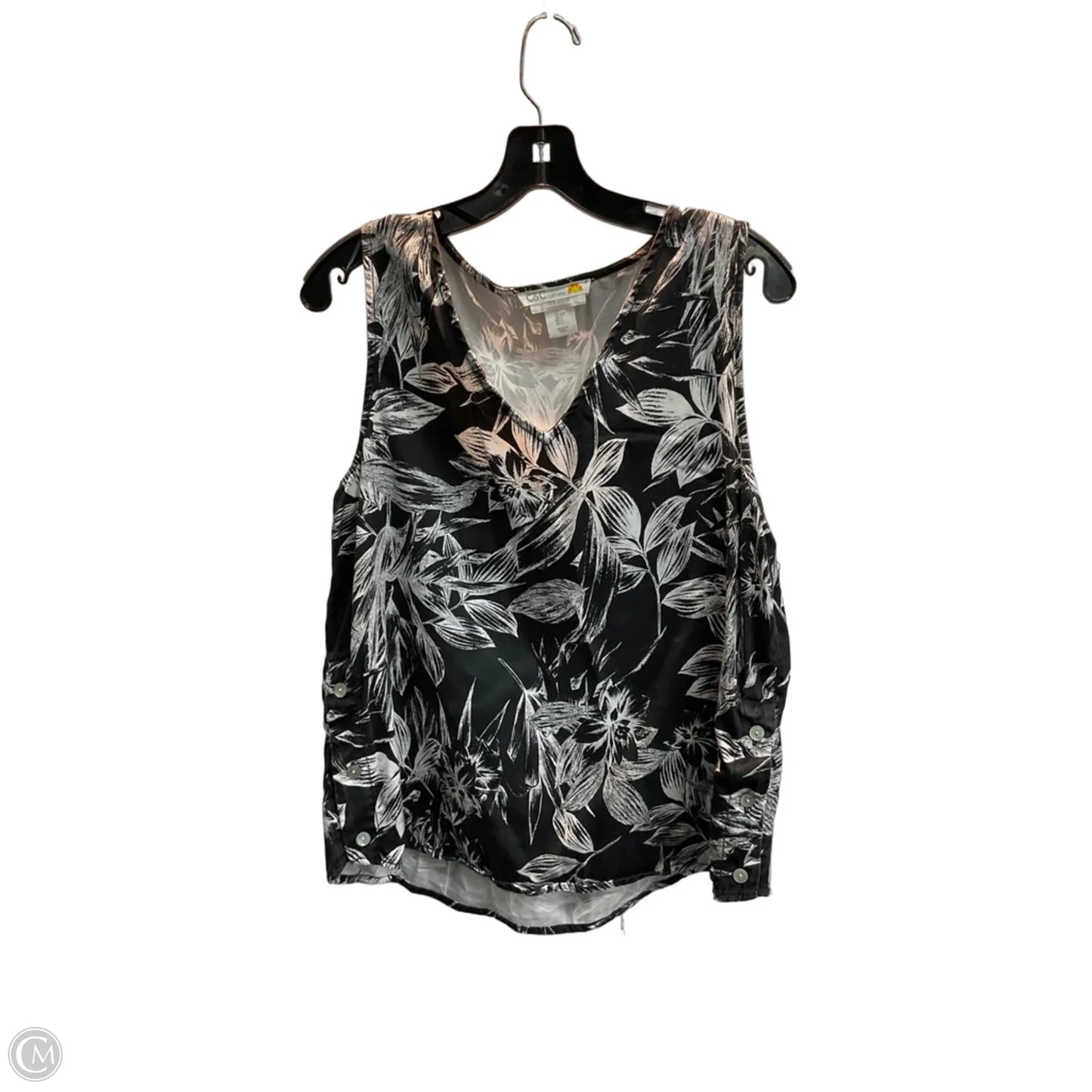 Top Sleeveless By C And C In Tropical Print, Size: L