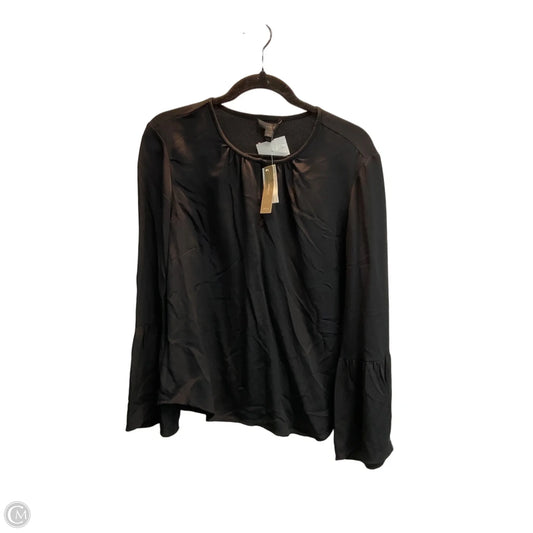 Blouse Long Sleeve By J. Crew In Black, Size: L