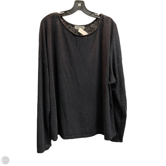 Top Long Sleeve By Treasure And Bond In Black, Size: 3x