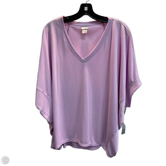 Top Short Sleeve By Chicos In Purple, Size: Xl
