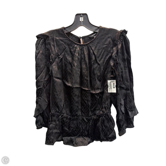 Blouse Long Sleeve By Express In Black, Size: M