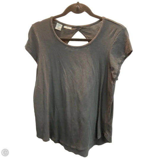 Top Short Sleeve By Max Studio In Black, Size: M
