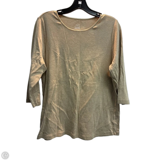Top Long Sleeve Basic By Cj Banks In Tan, Size: Xl