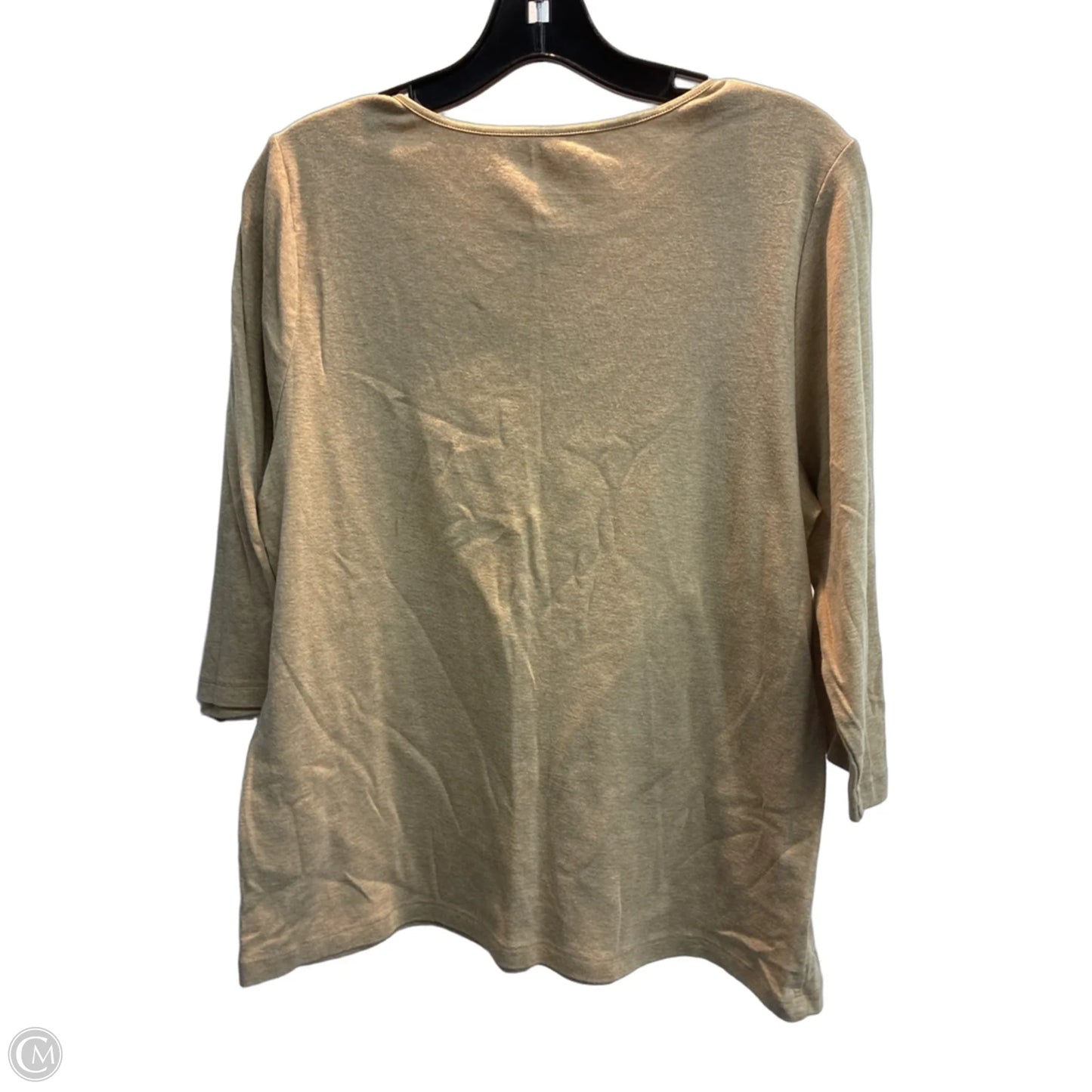 Top Long Sleeve Basic By Cj Banks In Tan, Size: Xl