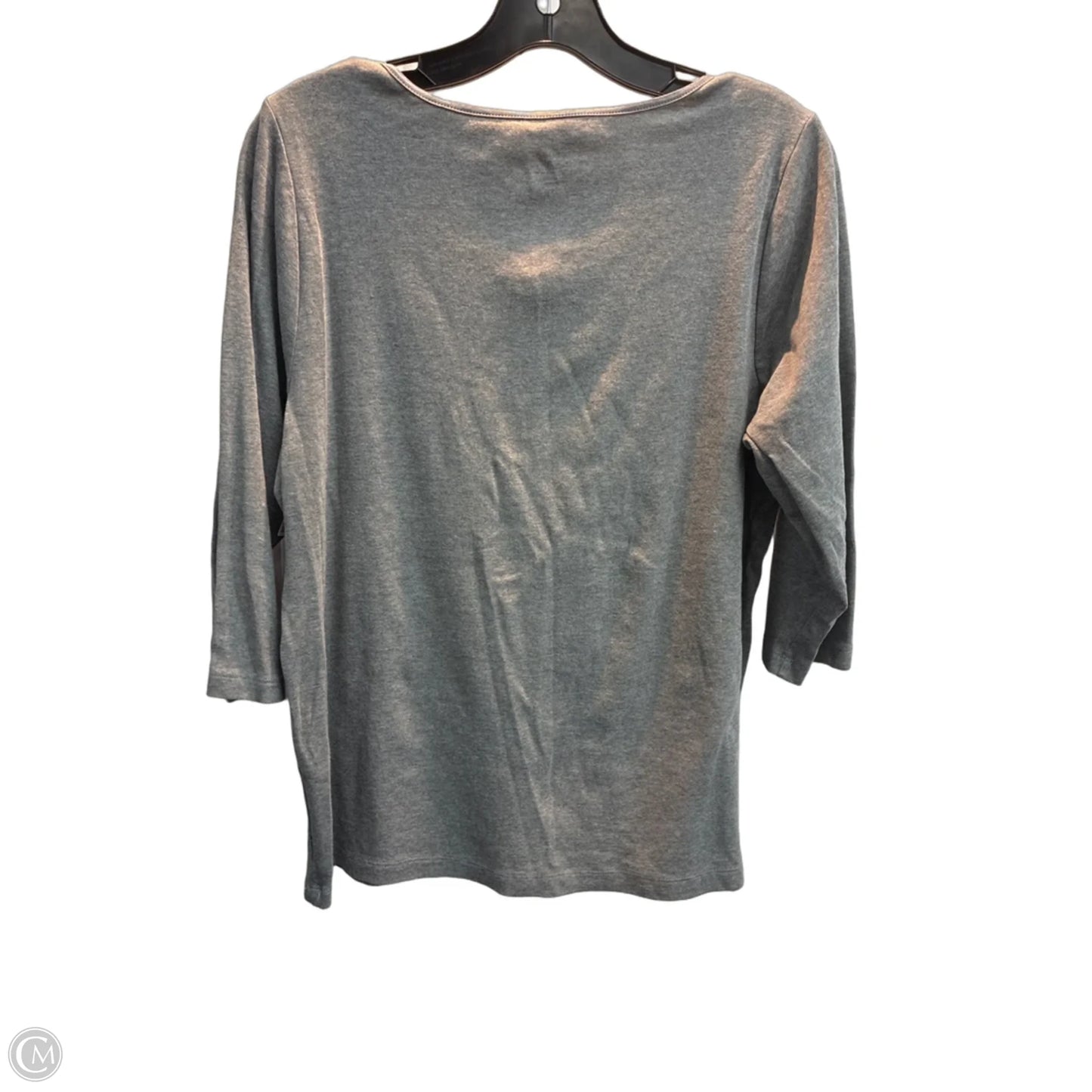 Top Long Sleeve Basic By Cj Banks In Grey, Size: Xl