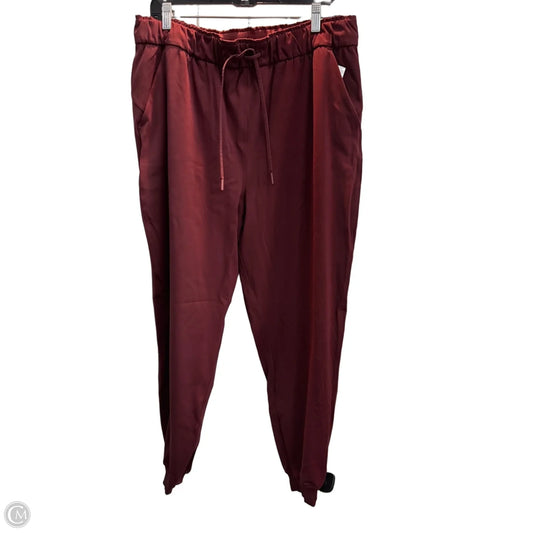 Athletic Pants By Lululemon In Maroon, Size: 14