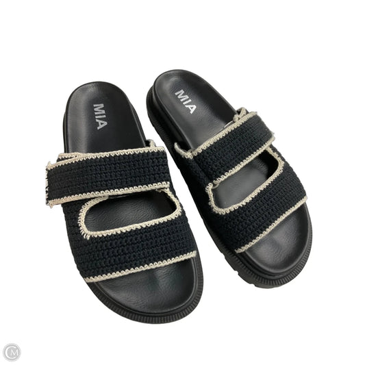 Sandals Flats By Mia In Black, Size: 7.5