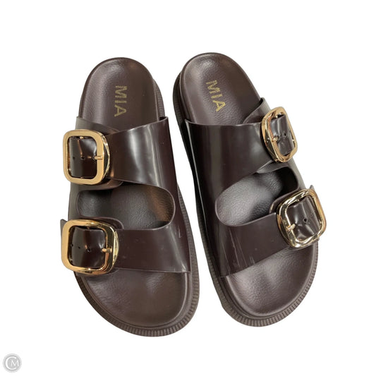 Sandals Flats By Mia In Brown, Size: 7