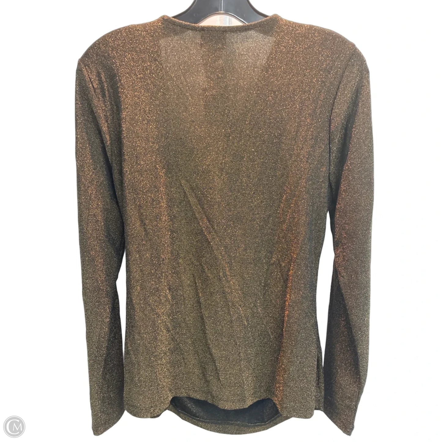Top Long Sleeve By Inc In Bronze, Size: M