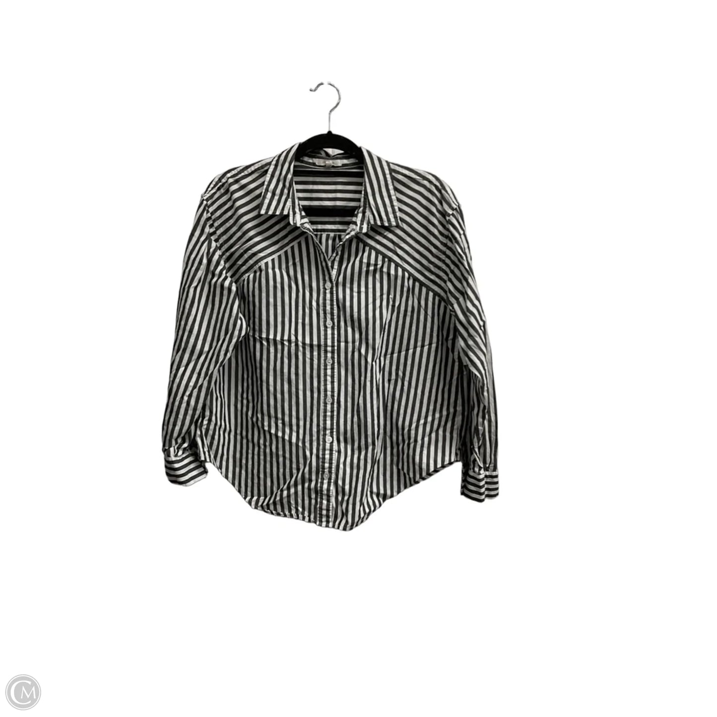 Top Long Sleeve By Maurices In Striped Pattern, Size: M