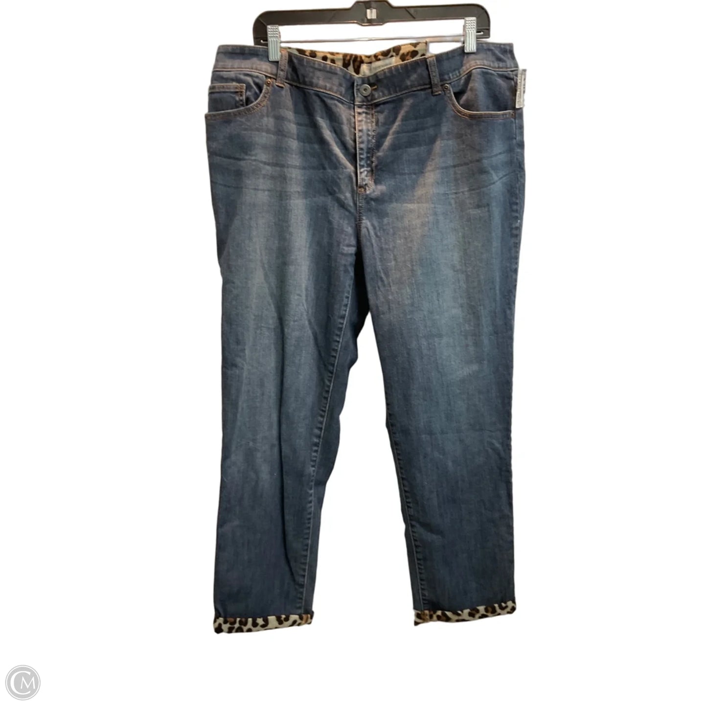 Jeans Straight By Chicos In Blue, Size: 16