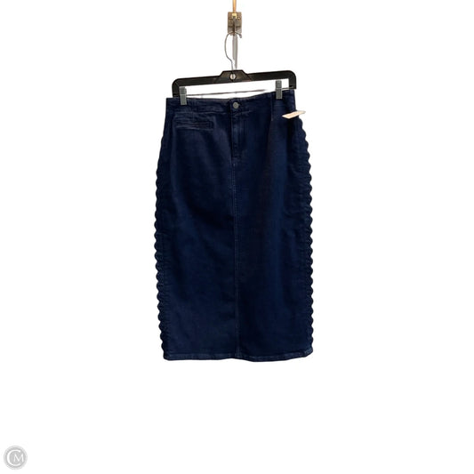 Skirt Midi By Maeve In Blue Denim, Size: 6