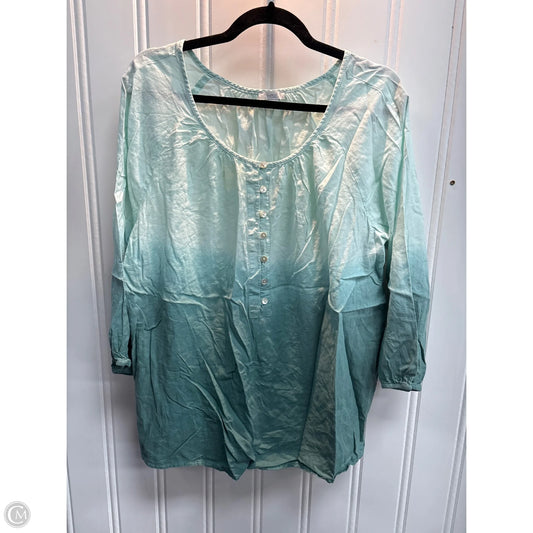 Top Long Sleeve Basic By Pure Jill In Ombre Print, Size: Xl