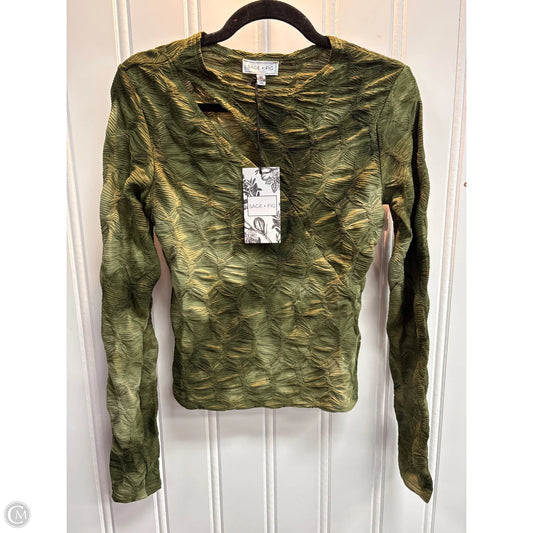 Top Long Sleeve By Clothes Mentor In Green, Size: M