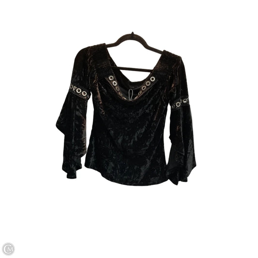 Blouse Long Sleeve By Lumiere In Black, Size: S