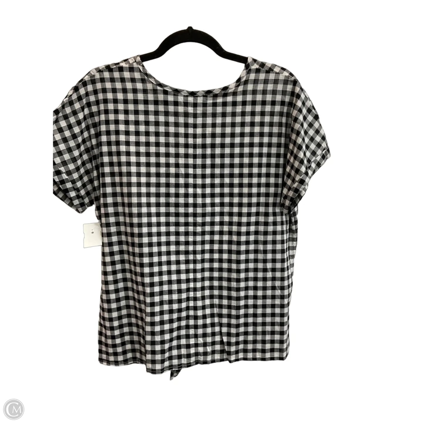 Top Short Sleeve By J. Crew In Checkered Pattern, Size: S